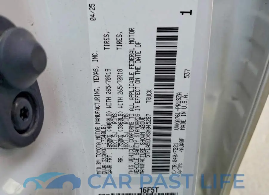 5TFLA5ECXSX045287# 12