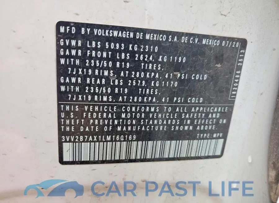 3VV2B7AX1LM160169# 13