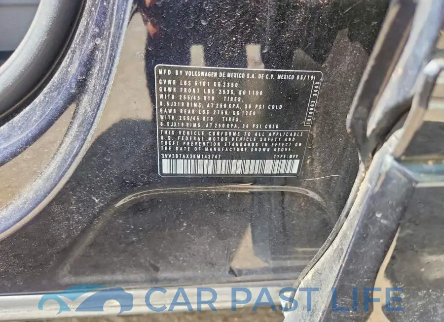 3VV3B7AX3KM143747# 13