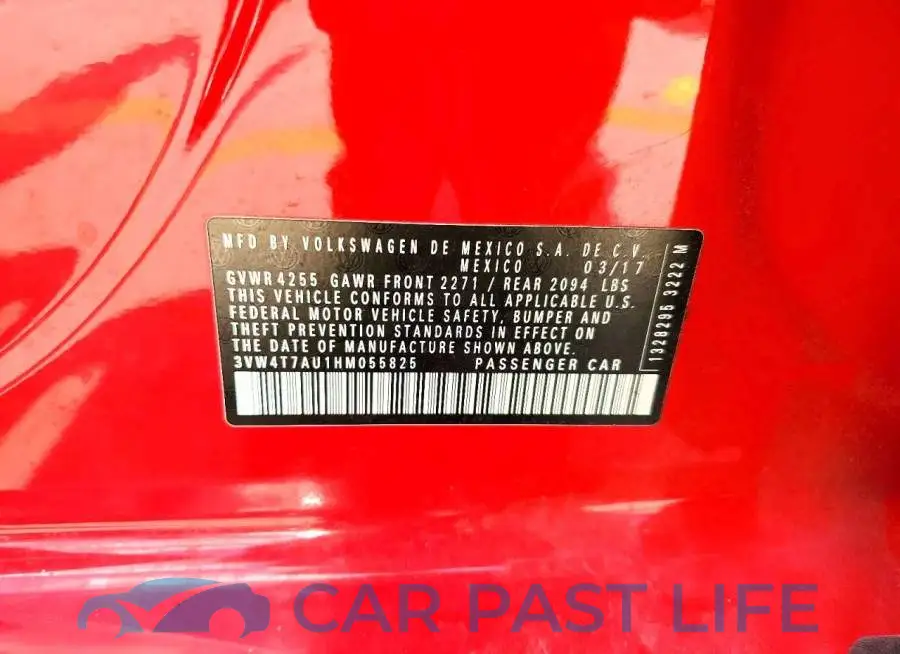 3VW4T7AU1HM055825# 13