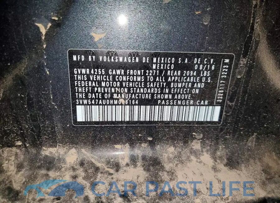 3VW547AU0HM006164# 12