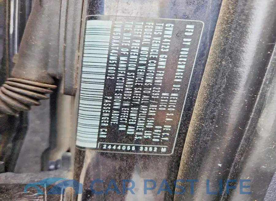3VW5DAAT4JM516012# 12