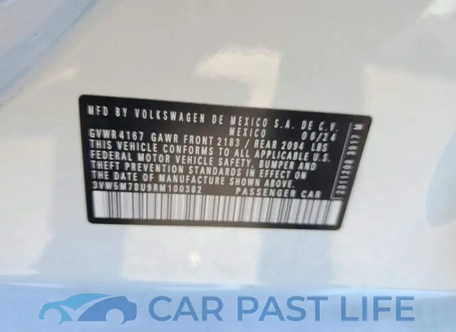 3VW5M7BU9RM100382# 12