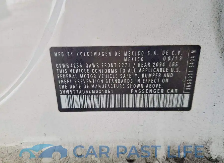 3VW5T7AU9KM031851# 13