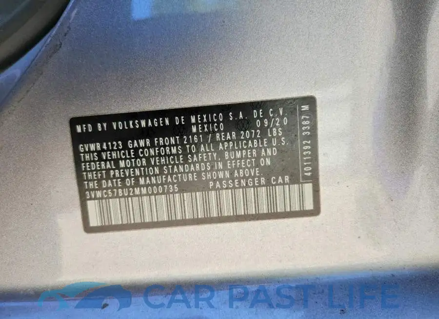 3VWC57BU2MM000735# 12