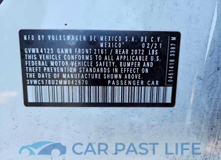 3VWC57BU2MM042970# 12