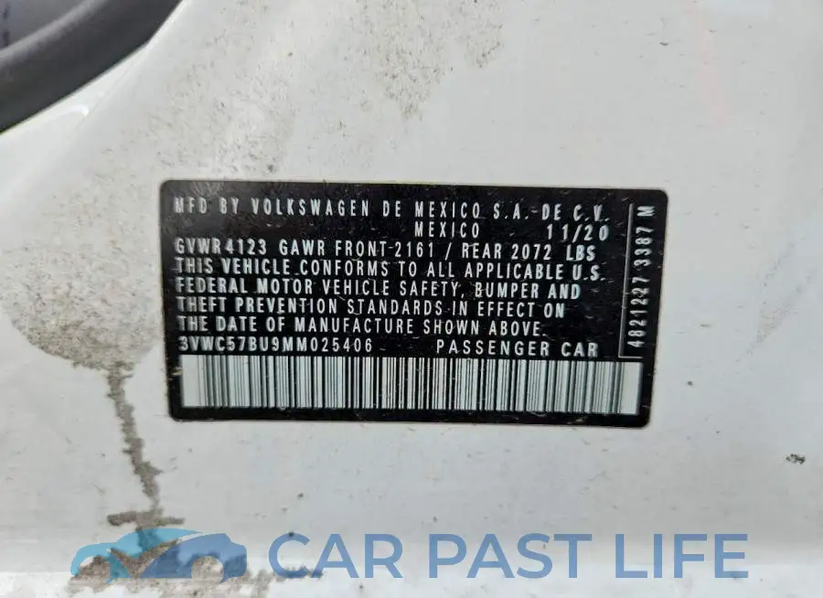 3VWC57BU9MM025406# 12