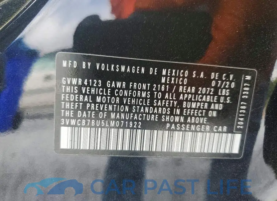 3VWCB7BU5LM071922# 12