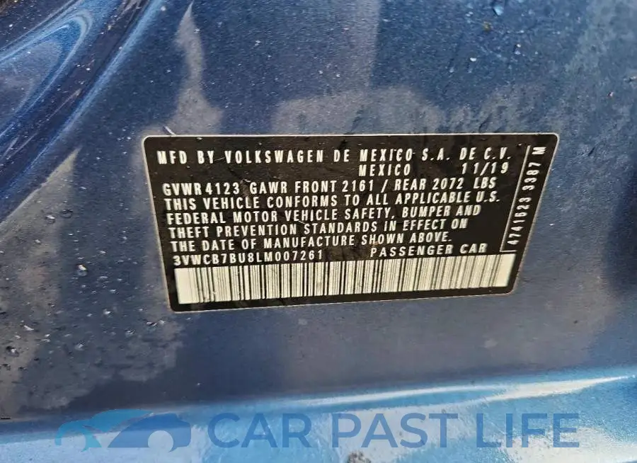3VWCB7BU8LM007261# 12