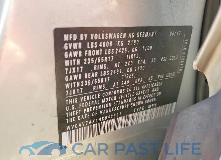 WVGAV7AX1HK042991# 13