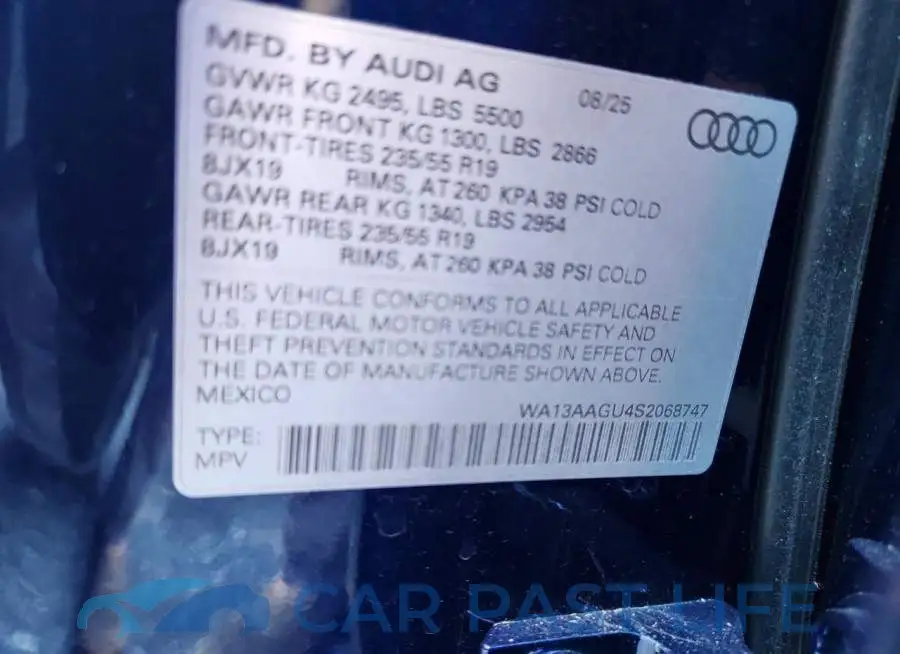 WA13AAGU4S2068747# 13