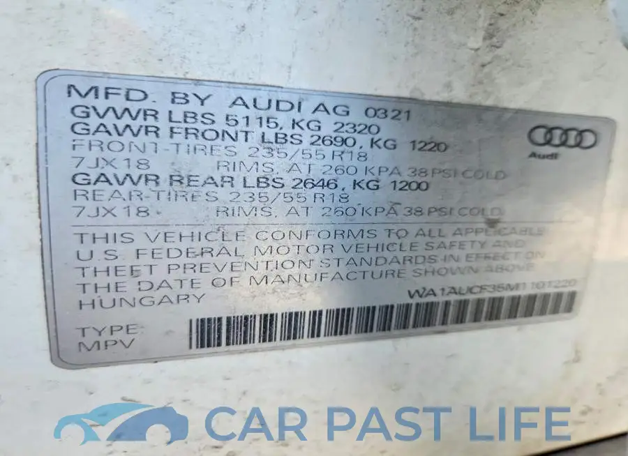 WA1AUCF35M1101220# 13
