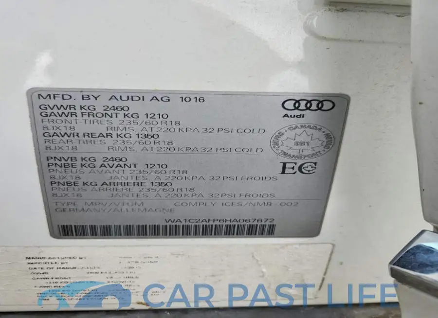WA1C2AFP6HA067672# 13