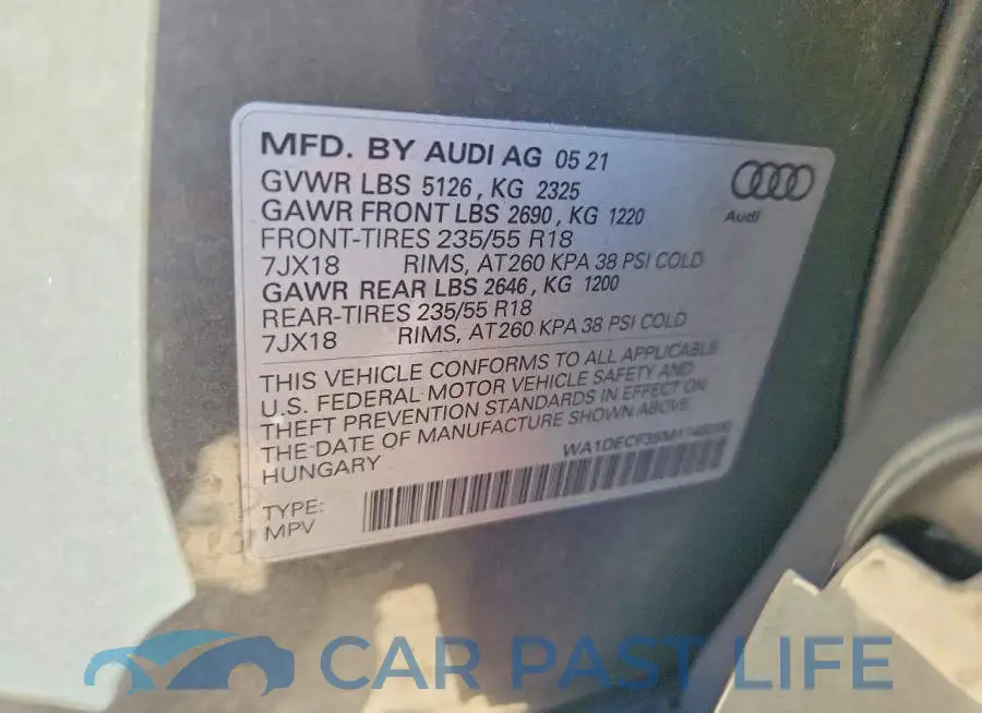 WA1DECF35M1148290# 14