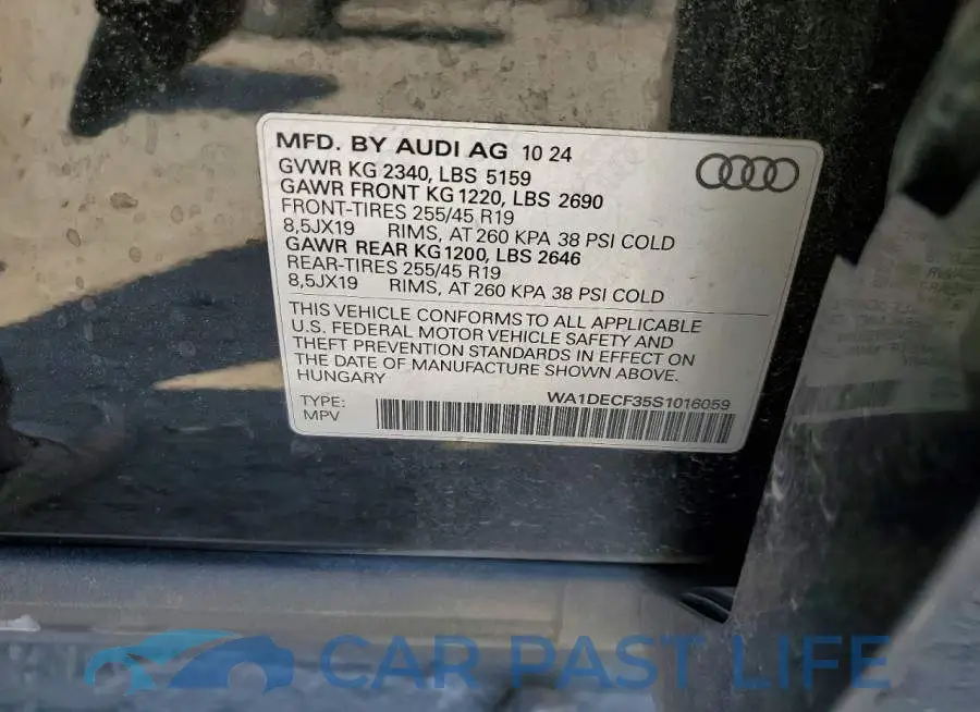 WA1DECF35S1016059# 13