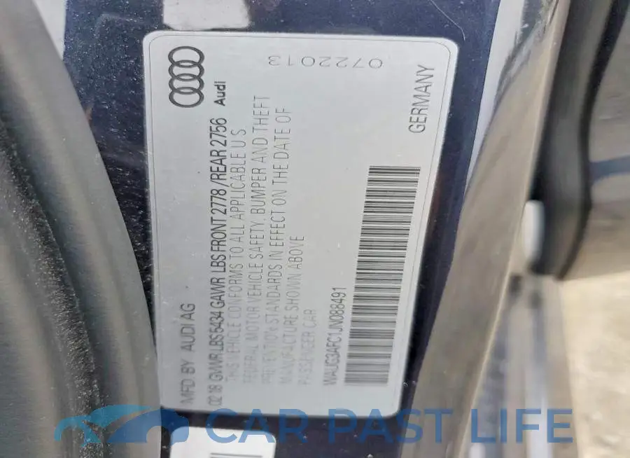 WAUG3AFC1JN088491# 12