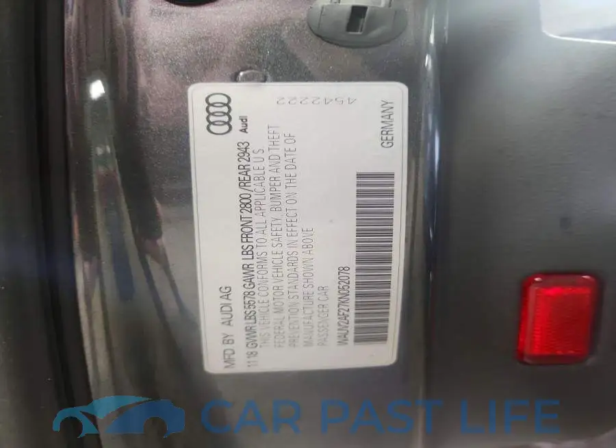 WAUV2AF27KN052078# 12
