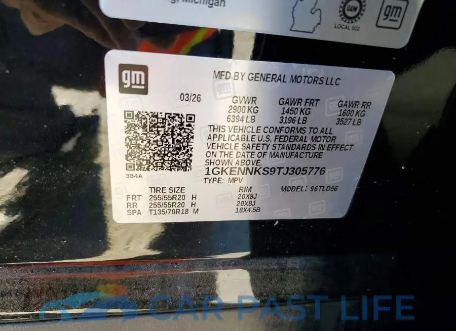 1GKENNKS9TJ305776# 13