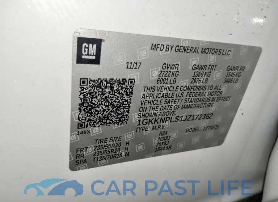 1GKKNPLS1JZ172362# 13
