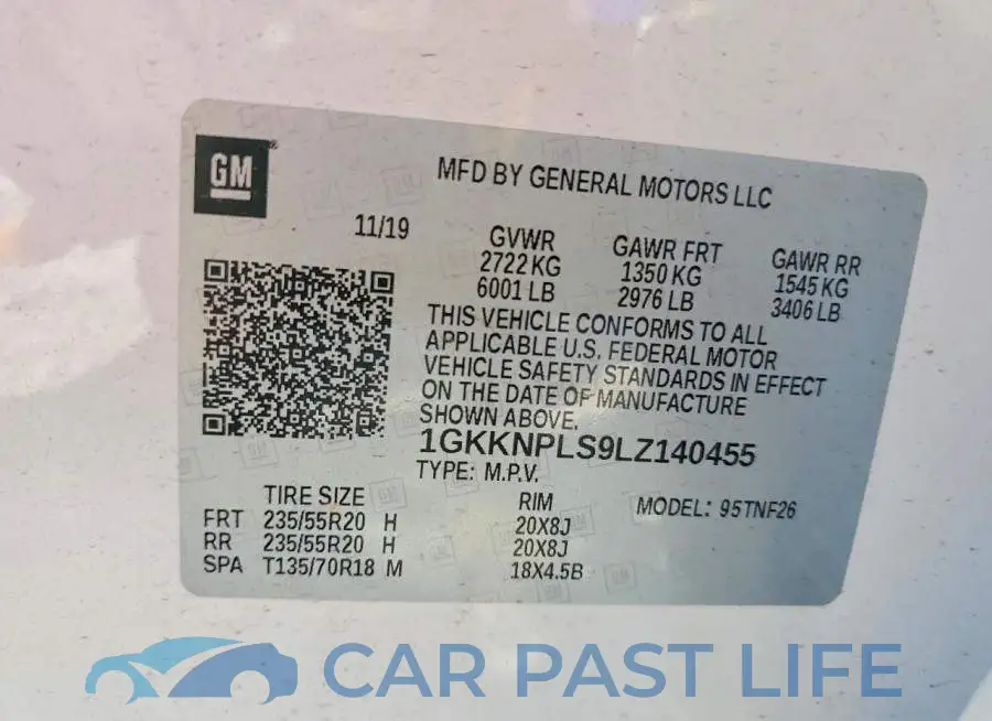 1GKKNPLS9LZ140455# 13