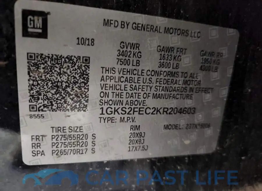 1GKS2FEC2KR204603# 14