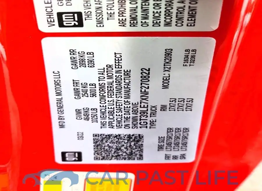 1GT39LE7XNF270822# 12