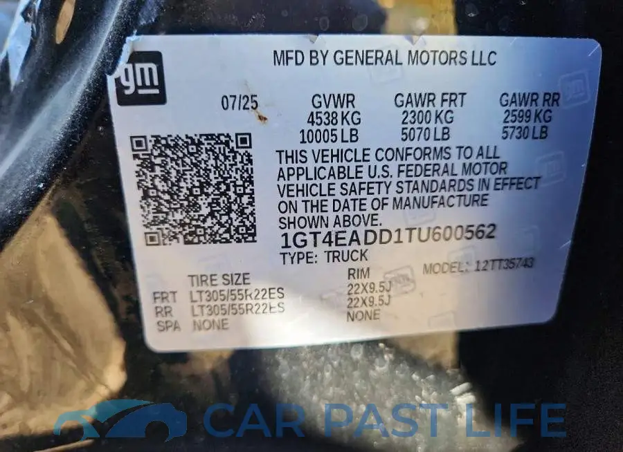 1GT4EADD1TU600562# 12