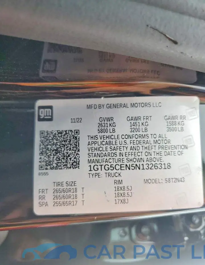 1GTG5CEN5N1326318# 13