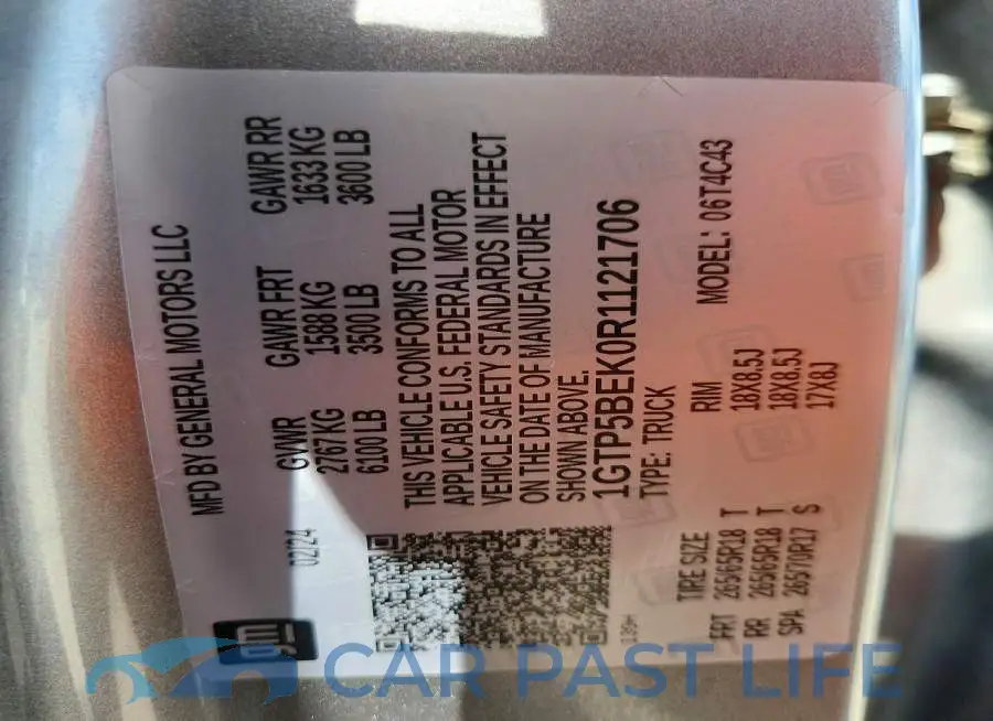 1GTP5BEK0R1121706# 13