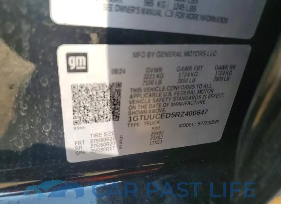 1GTUUCED5RZ400647# 12