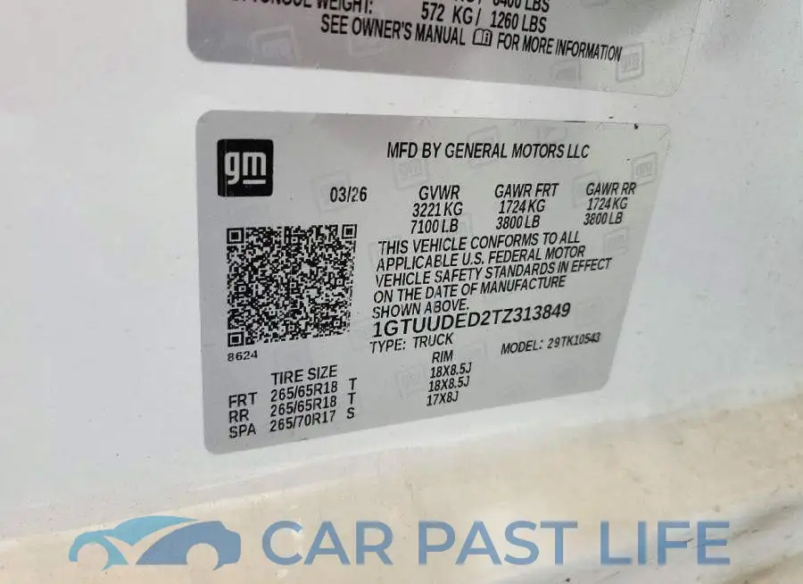 1GTUUDED2TZ313849# 12