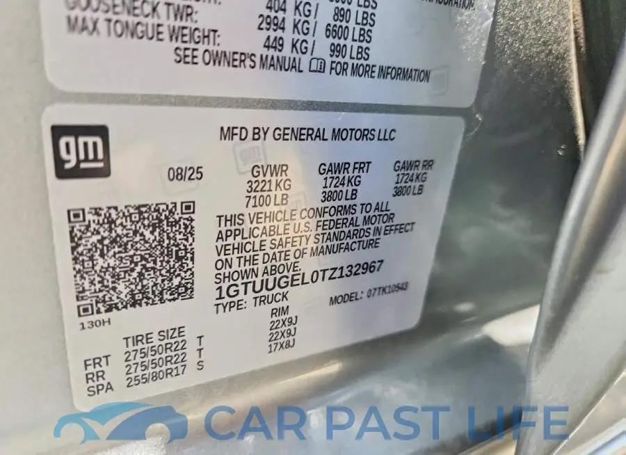 1GTUUGEL0TZ132967# 12