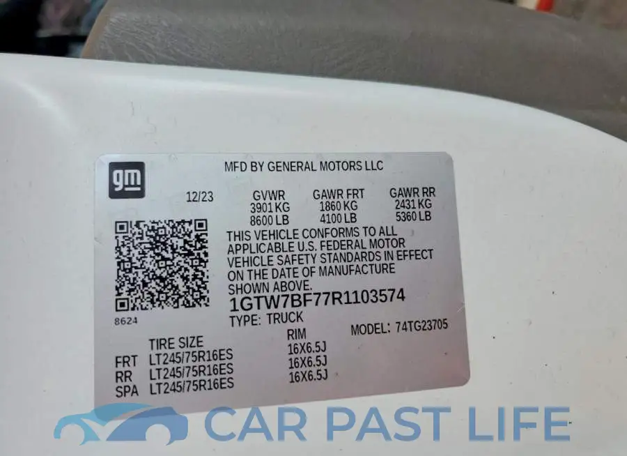 1GTW7BF77R1103574# 13
