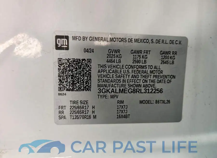 3GKALMEG8RL312256# 13