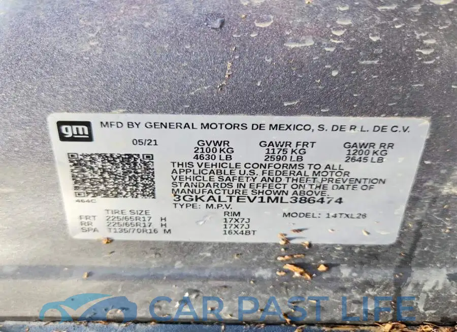 3GKALTEV1ML386474# 12