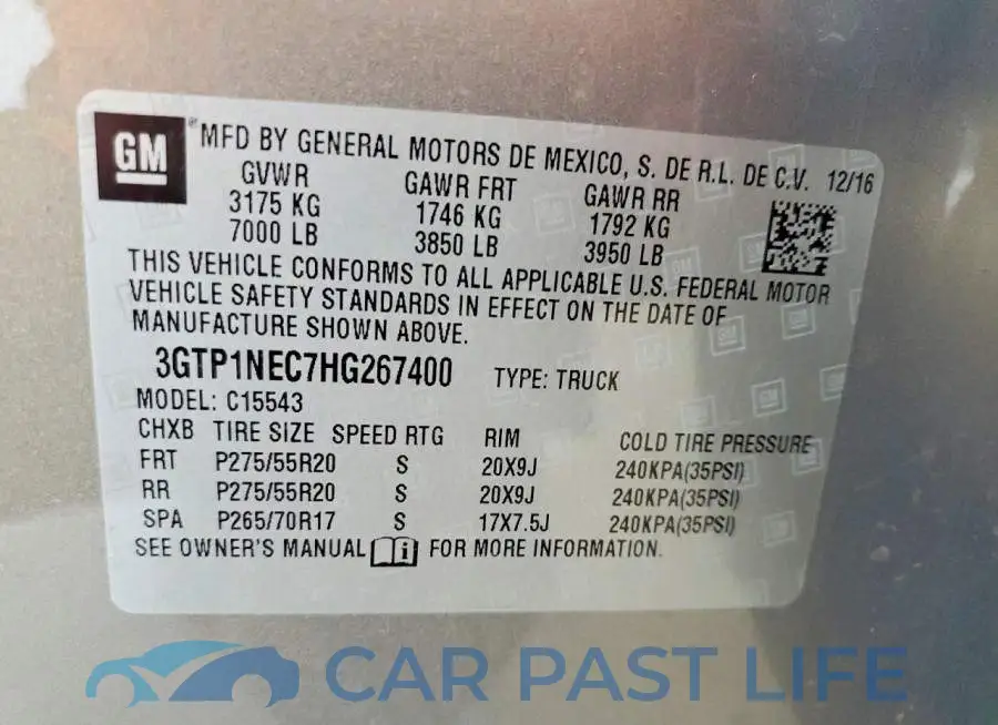 3GTP1NEC7HG267400# 12