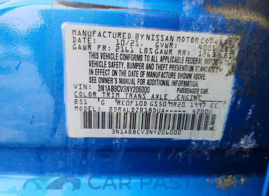 3N1AB8CV3NY206000# 12