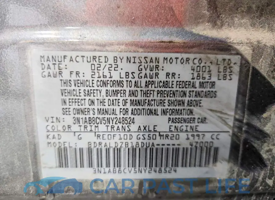 3N1AB8CV5NY248524# 13