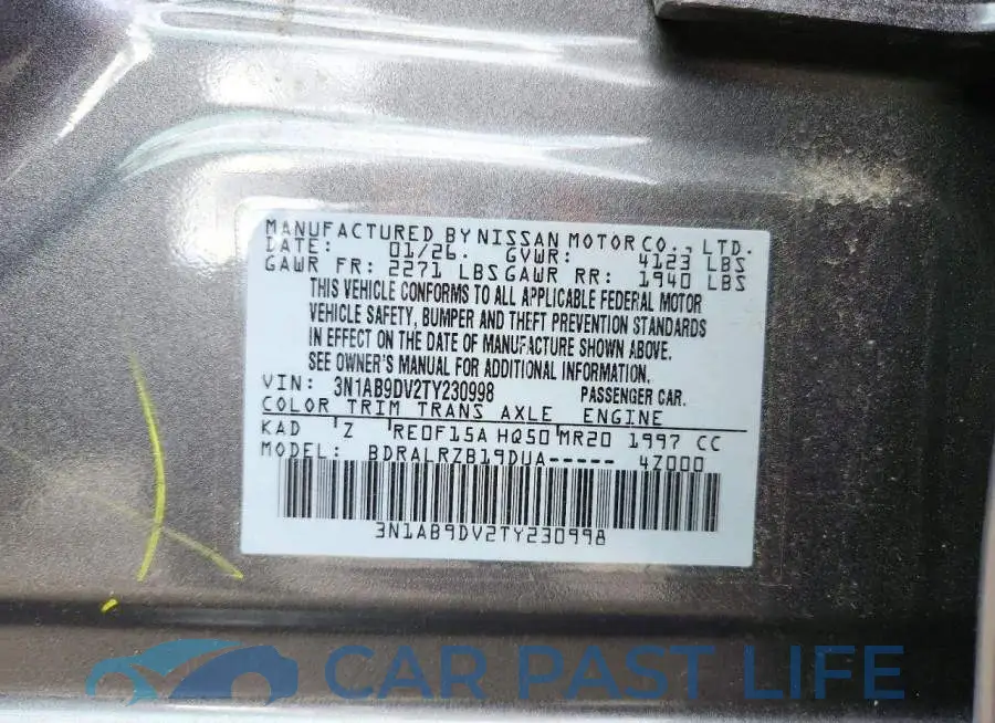 3N1AB9DV2TY230998# 12
