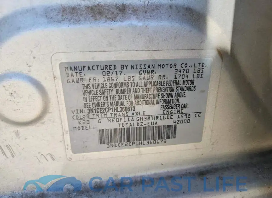 3N1CE2CP1HL360673# 12