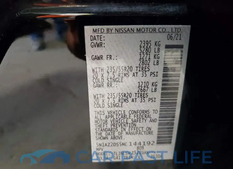 5N1AZ2DS5MC144192# 13