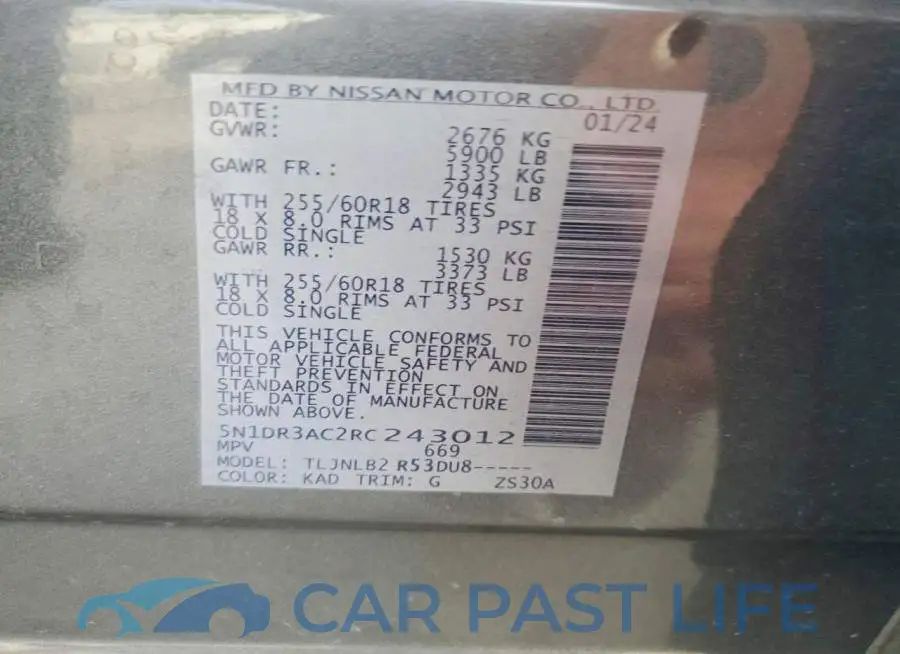 5N1DR3AC2RC243012# 12