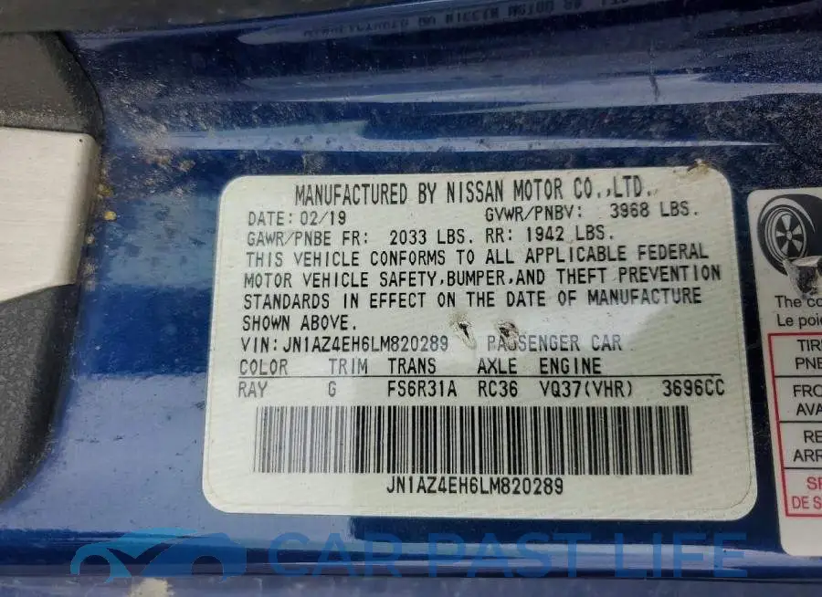 JN1AZ4EH6LM820289# 12