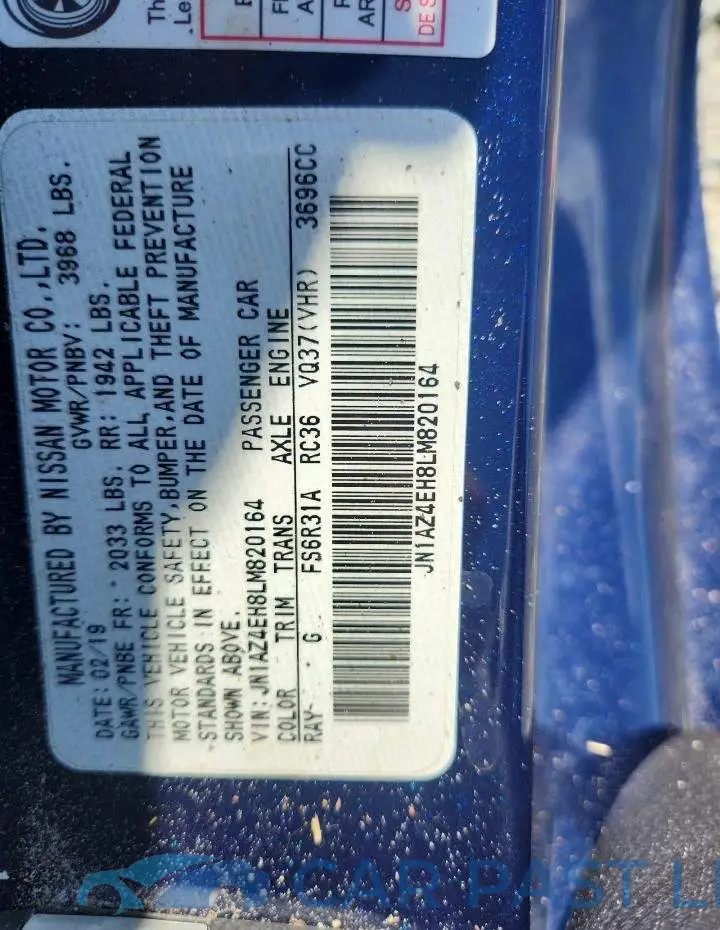JN1AZ4EH8LM820164# 12