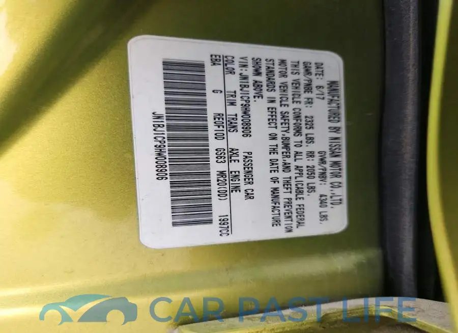JN1BJ1CP9HW008906# 14