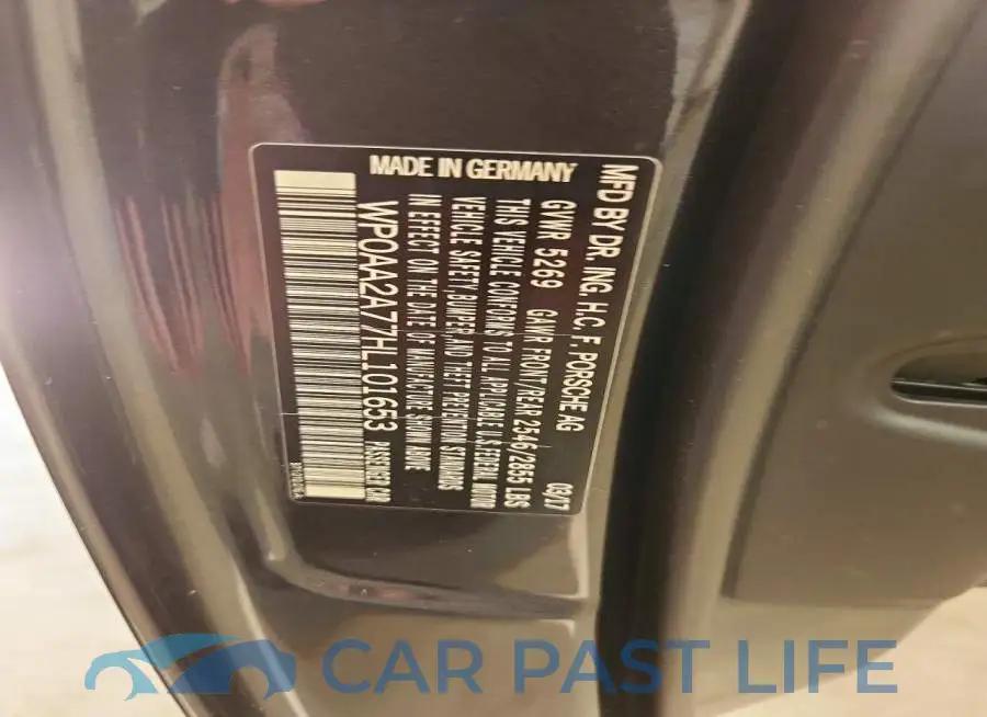 WP0AA2A77HL101653# 12
