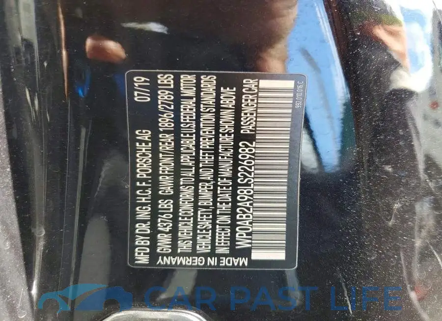 WP0AB2A98LS226982# 13