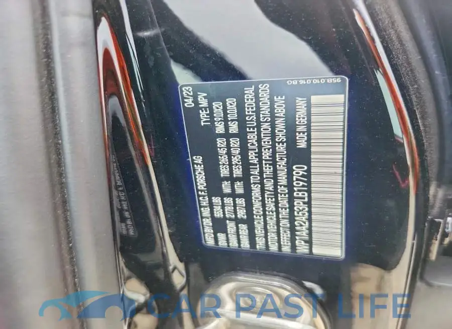 WP1AA2A53PLB19790# 13