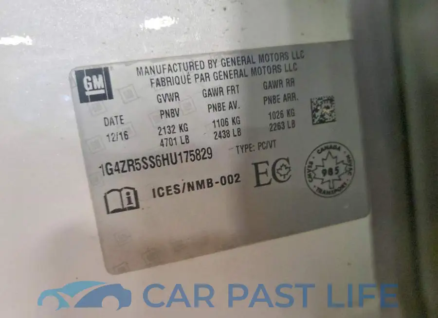 1G4ZR5SS6HU175829# 12