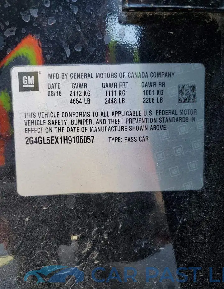 2G4GL5EX1H9106057# 12